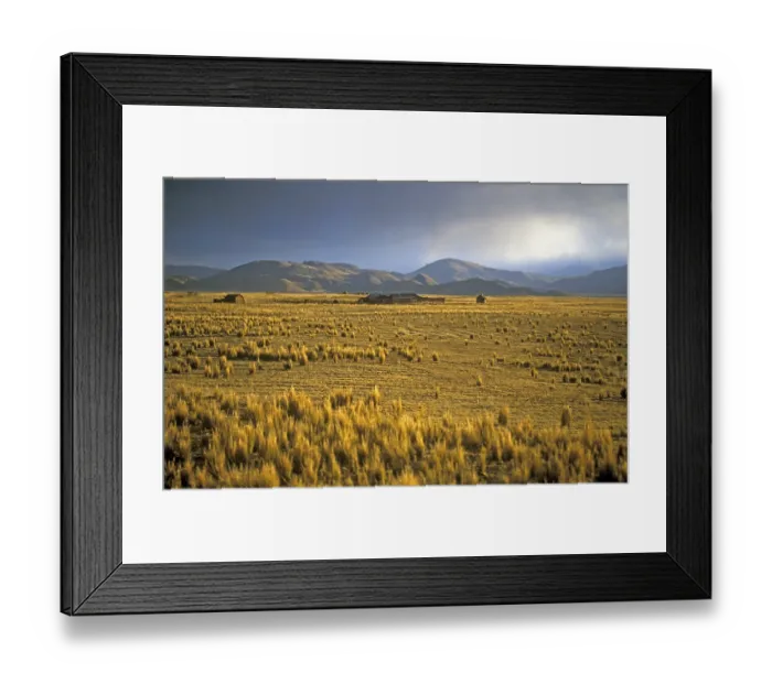Framed Print : Farm, Andean highlands between Cusco and Puno