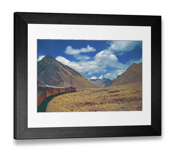 Framed Print : Train ride through the Andean highlands between Cusco and Puno Framed Print : Train ride through the Andean highlands between Cusco and Puno