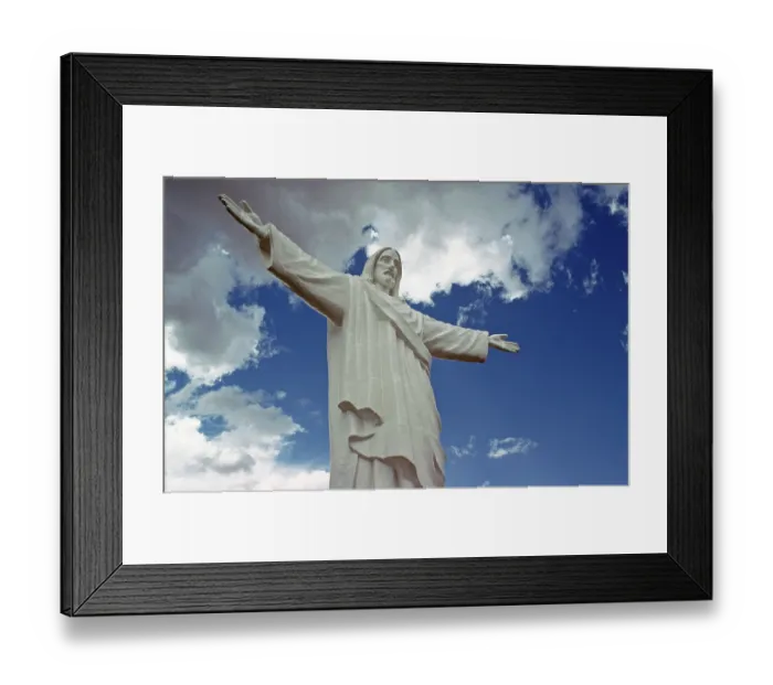 Framed Print : Christo Blanco statue, Cusco, Andean highlands Framed Print : Christo Blanco statue, Cusco, Andean highlands