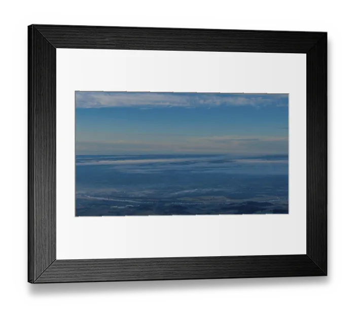 Framed Print : The view shows the landscape from above Framed Print : The view shows the landscape from above