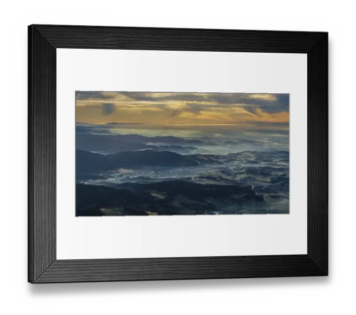 Framed Print : From above, you can see the Eastern Alps with the Dead Mountains and the Danube Valley Framed Print : From above, you can see the Eastern Alps with the Dead Mountains and the Danube Valley