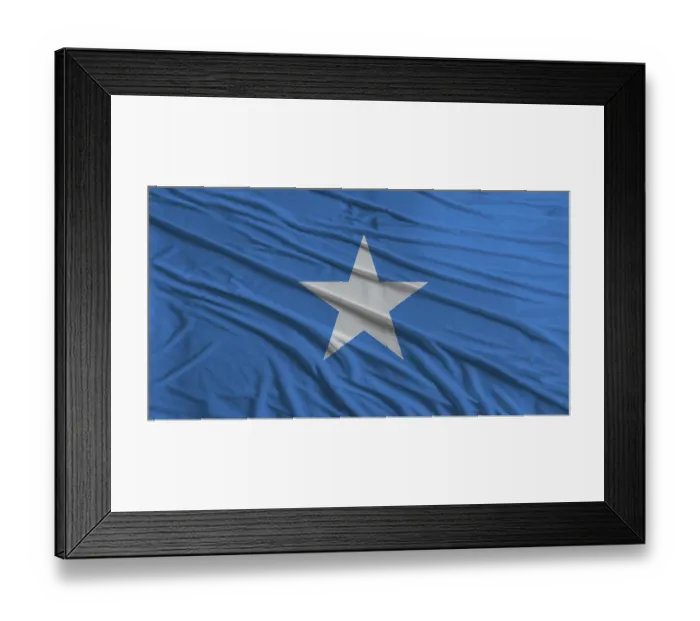 Framed Print : Somalia flag waving. Flag of Somalia with cloth texture Framed Print : Somalia flag waving. Flag of Somalia with cloth texture