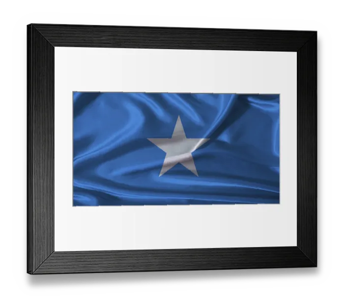 Framed Print : National flag of Somalia with cloth texture Framed Print : National flag of Somalia with cloth texture
