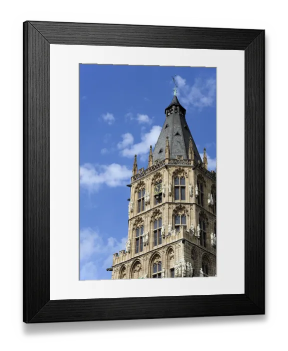 Framed Print : Town Hall Tower to Cologne City Hall