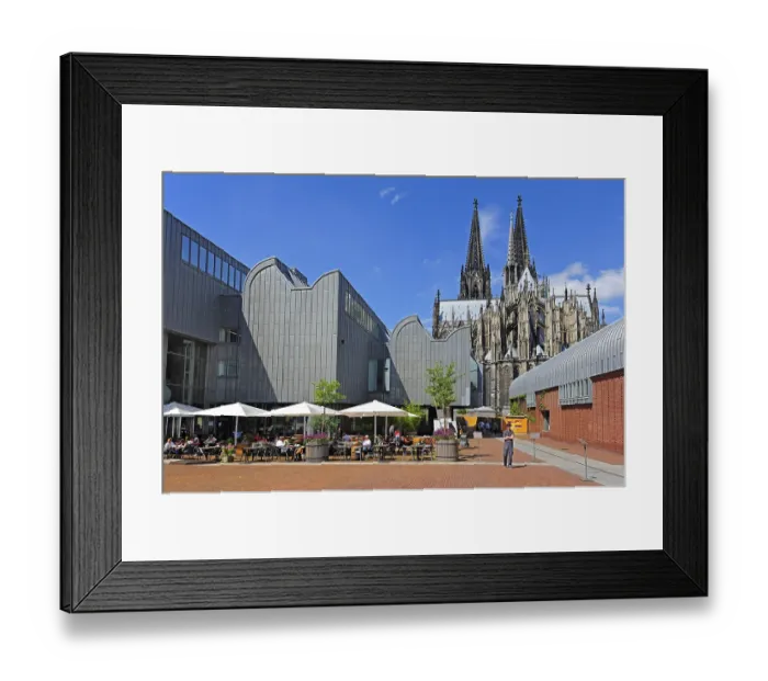 Framed Print : Gastronomy in front of Museum Ludwig