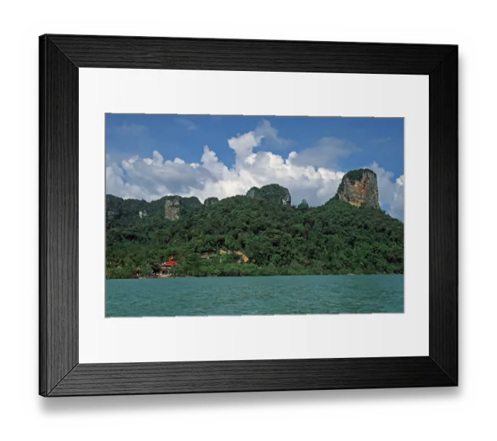 Framed Print : Mountains, sea, Railay East, two years in front of the tsunami