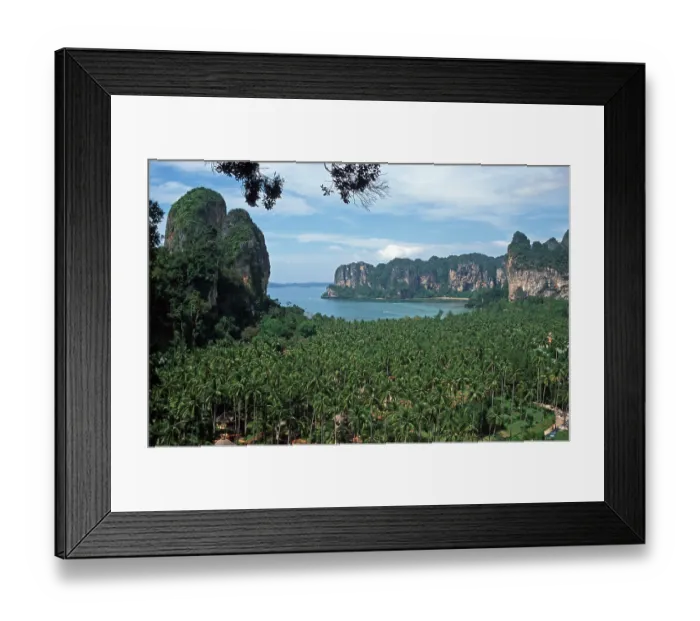 Framed Print : Mountains, sea, view of Railay from the viewpoint