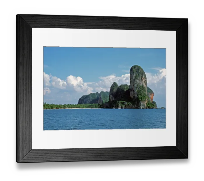 Framed Print : Rocks in the sea, Railay East, two years in front of the tsunami