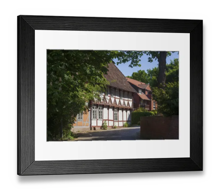 Framed Print : Historic half-timbered house in Lune Abbey Framed Print : Historic half-timbered house in Lune Abbey