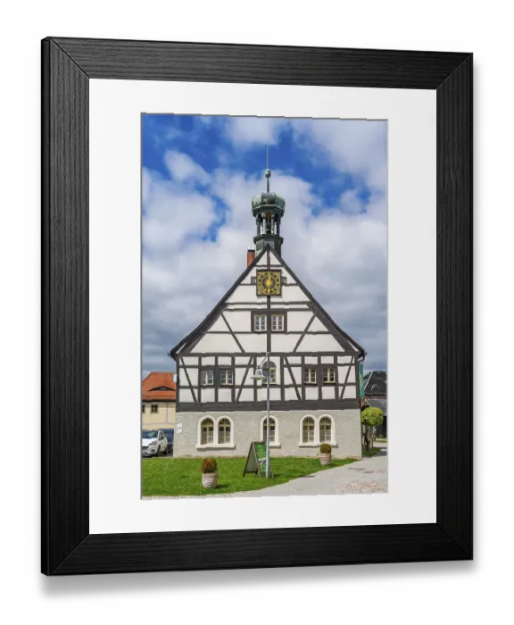 Framed Print : Half-timbered house historische Huttenschanke