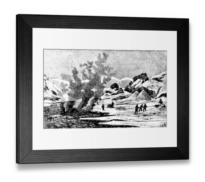Framed Print : The rapids of the large fish river in Siberia