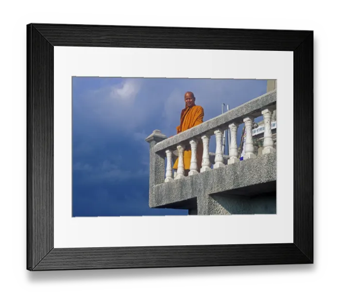 Framed Print : Monk in the monastery of Wat Tam Sua Framed Print : Monk in the monastery of Wat Tam Sua