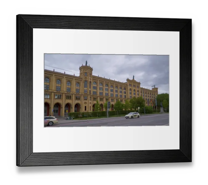 Framed Print : Impressive large building with decorative towers