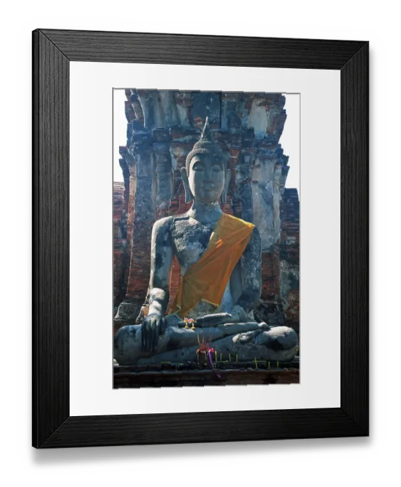 Framed Print : Buddha statue, Wat Mahatat, Ayutthaya