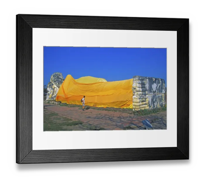 Framed Print : Tourist, statue of reclining Buddha