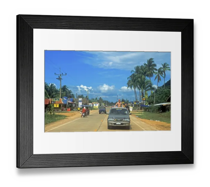 Framed Print : Road traffic on the island of Ko Lanta Framed Print : Road traffic on the island of Ko Lanta