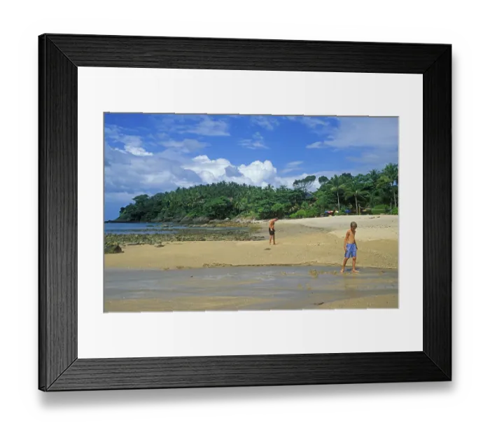 Framed Print : People, child, boy, beach at Coral Beach Resort on the island of Ko Lanta