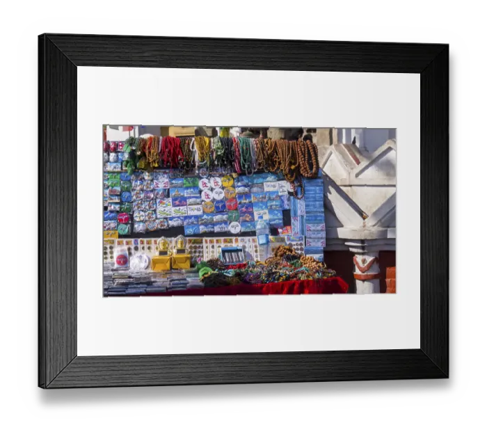 Framed Print : Colourful sales stand with numerous souvenirs Framed Print : Colourful sales stand with numerous souvenirs