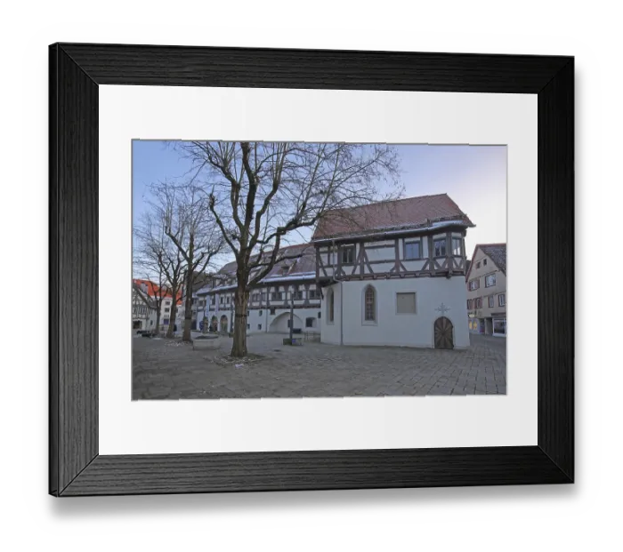 Framed Print : Holy Spirit Hospital built in 1424 and prehistory museum Framed Print : Holy Spirit Hospital built in 1424 and prehistory museum