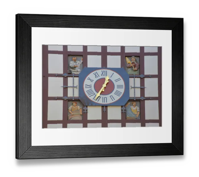 Framed Print : Historic Tubingen Gate built in 1330 with half-timbering