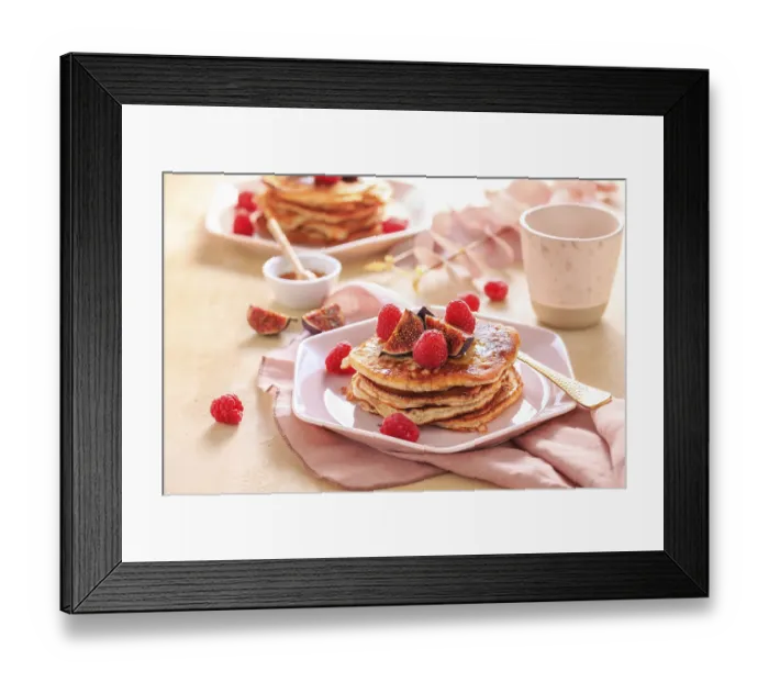 Framed Print : Syrniki - quark or sweet curd cheese pancakes with fresh raspberry Framed Print : Syrniki - quark or sweet curd cheese pancakes with fresh raspberry