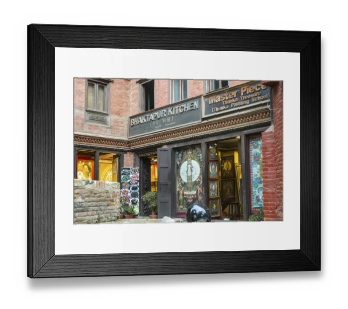 Framed Print : A traditional shop in Bhaktapur