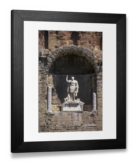 Framed Print : Statue of Emperor Augustus in the Roman Theatre in Orange