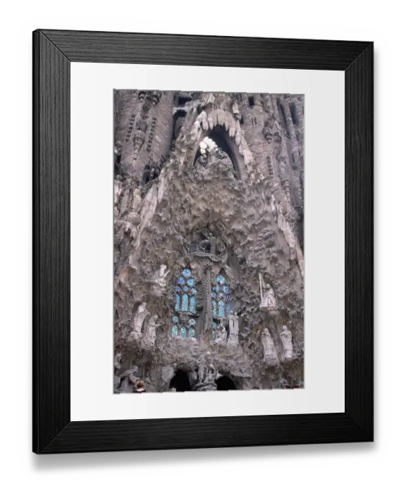 Framed Print : Back view detail, window, Sagrada Familia