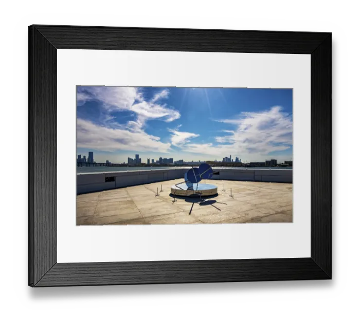 Framed Print : Rintaro Fuse, artwork a sundial for the night without end on the roof of Louvre Abu Dhabi