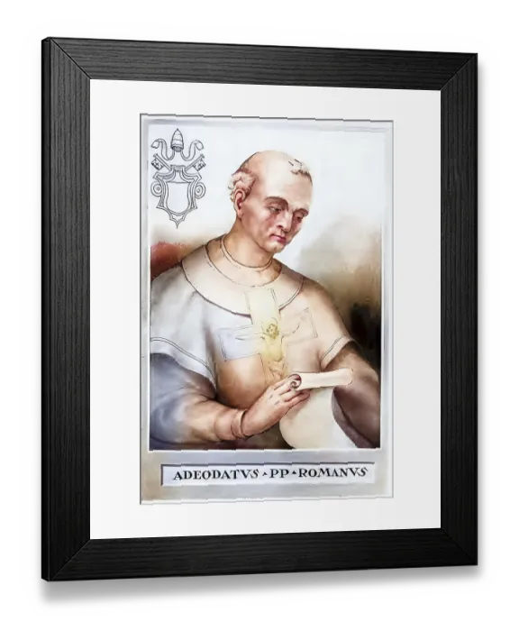 Framed Print : Pope Adeodatus II, also Deodatus II