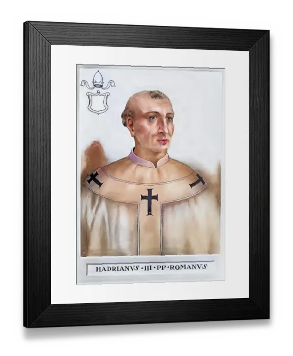 Framed Print : Hadrian III (died 17 September 885 in San Cesario sul Panaro near Modena) Framed Print : Hadrian III (died 17 September 885 in San Cesario sul Panaro near Modena)