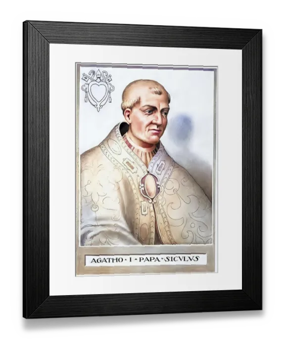 Framed Print : Agatho, also Agathon, died January 10 Framed Print : Agatho, also Agathon, died January 10