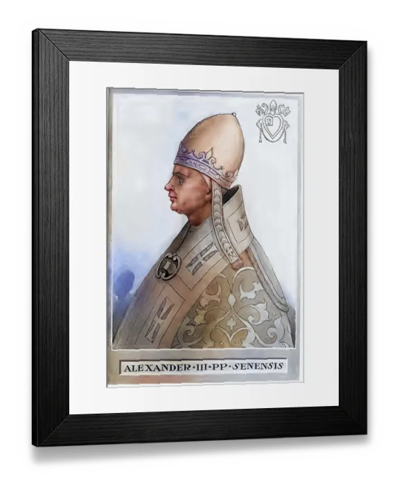Framed Print : Pope Alexander III (born around 1100 or 1105 in Siena)