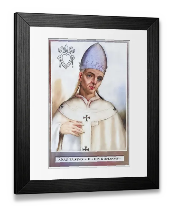 Framed Print : Anastasius II (born in Rome, died 19 November 498 ibid)