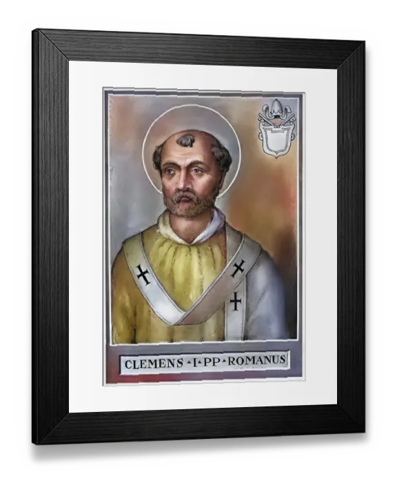 Framed Print : Clement I, also known as Clemens Romanus or Clement of Rome (born around 50 in Rome)