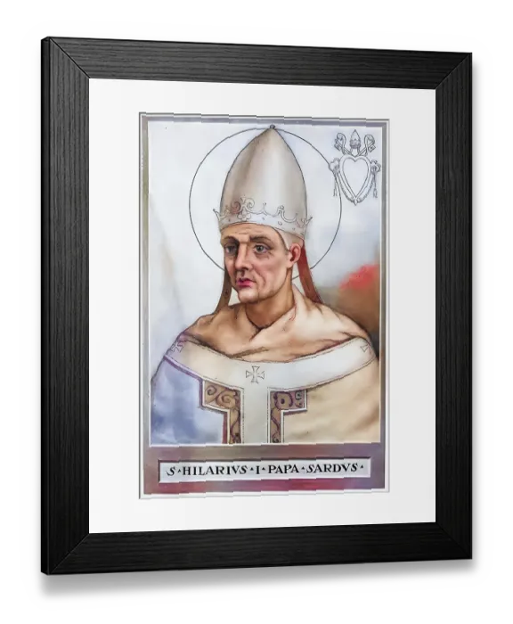 Framed Print : Saint Hilarius, also Hilarus (died 28 February (?) 468) was Pope from 461 to 468
