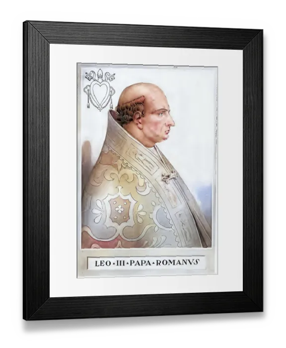Framed Print : Leo III (born around 750 in Rome)