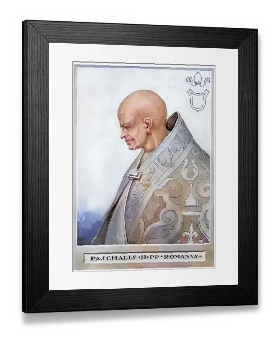 Framed Print : Paschalis II, originally Raniero di Bieda (born 1050 or 1055 in Bleda di Santa Sofia)