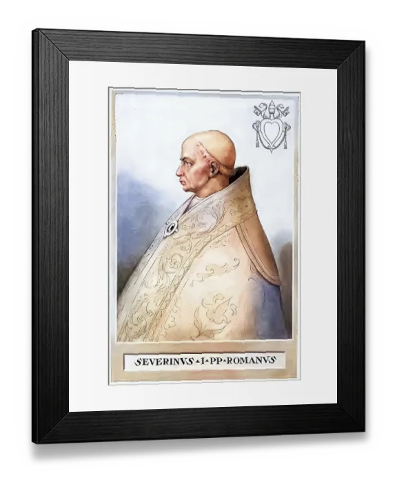 Framed Print : Severinus (died 2 August 640) was Pope from 638 until his death Framed Print : Severinus (died 2 August 640) was Pope from 638 until his death