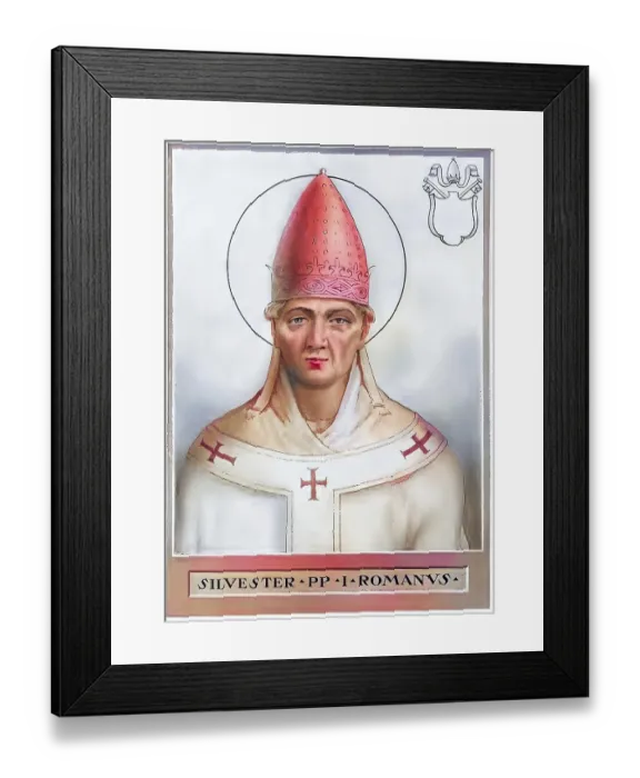 Framed Print : Silvester I (born in front of 284 in Rome)