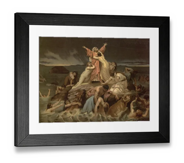Framed Print : Scene from the biblical story, The Flood Framed Print : Scene from the biblical story, The Flood