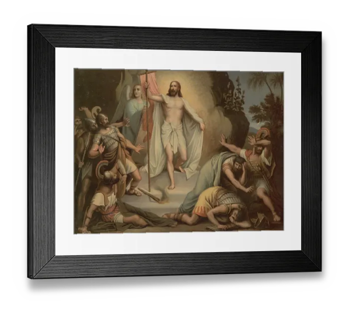 Framed Print : Scene from the biblical story, The Resurrection of Jesus Christ