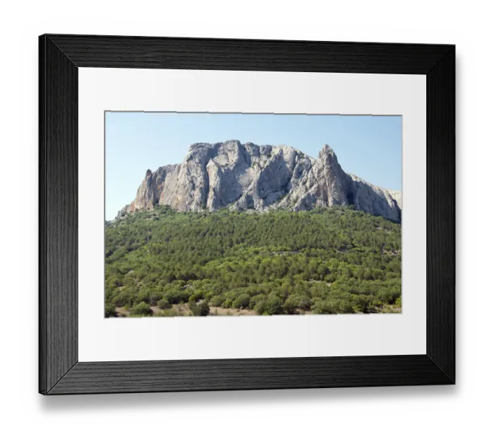 Framed Print : Highest mountain and dense forest at its foot