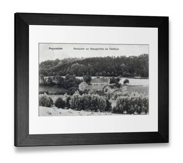 Framed Print : Angermunde, restaurant am Stadtforst