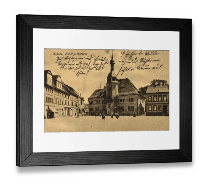 Framed Print : Apolda, market and town hall, Weimarer Land district