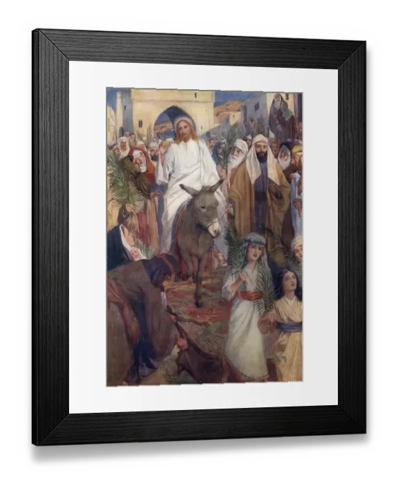 Framed Print : Scene from the biblical story, triumphant entry
