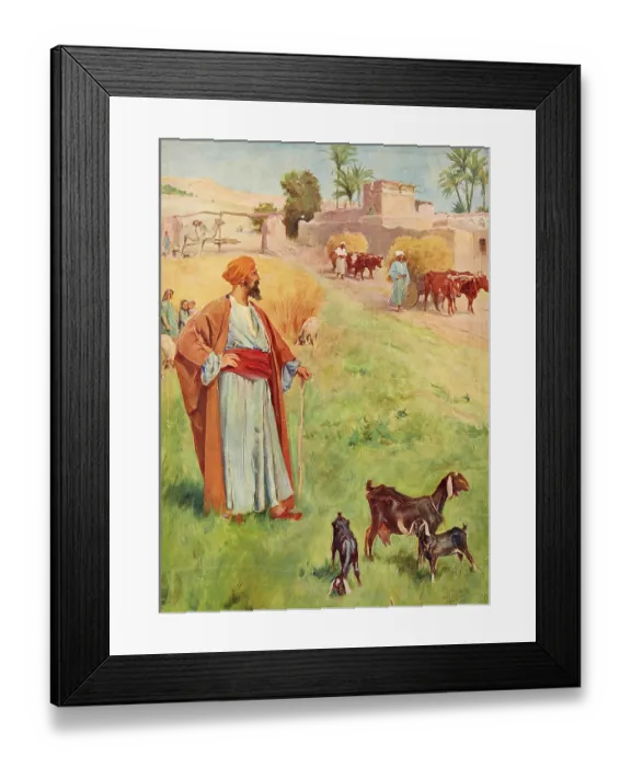 Framed Print : Scene from the biblical story, reliance on wealth Framed Print : Scene from the biblical story, reliance on wealth