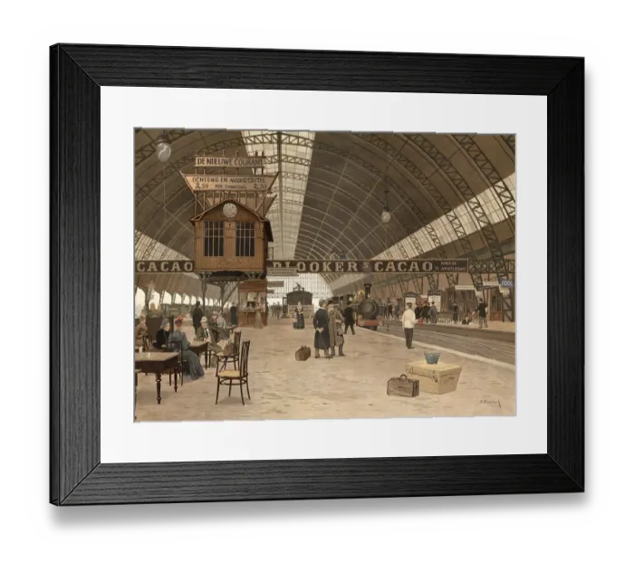 Framed Print : Amsterdam Central Station, 1901 Framed Print : Amsterdam Central Station, 1901