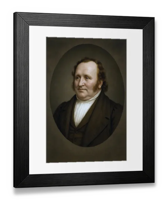Framed Print : Jean Paul, historical illustration from the history of German literature from 1885