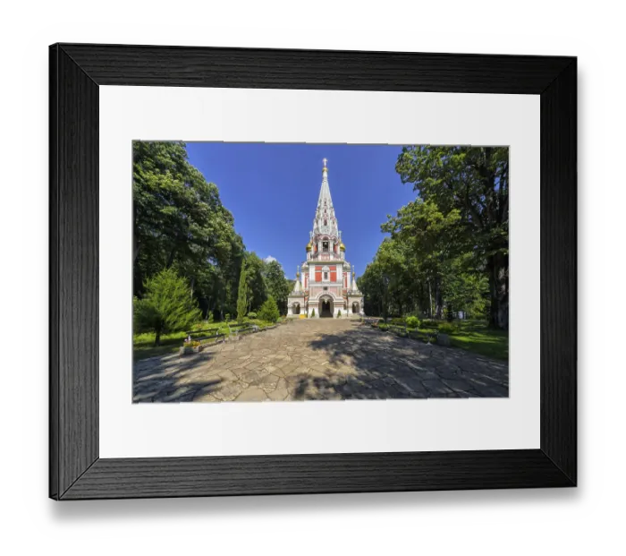Framed Print : Die russische Kirche am FuBe des Shipka